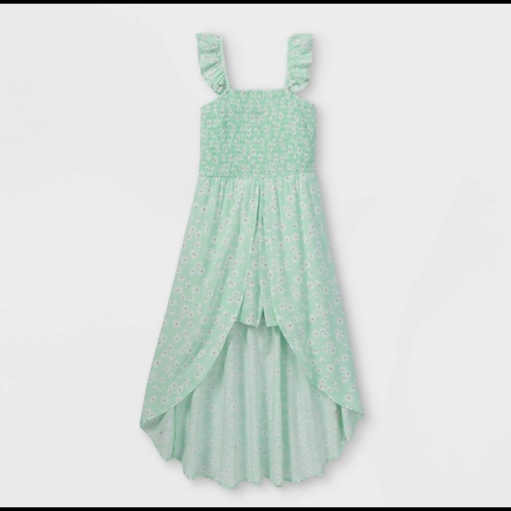 art class brand Flutter Sleeve Smocked Walk-Through Jumpsuit, size 14-16 NWT
